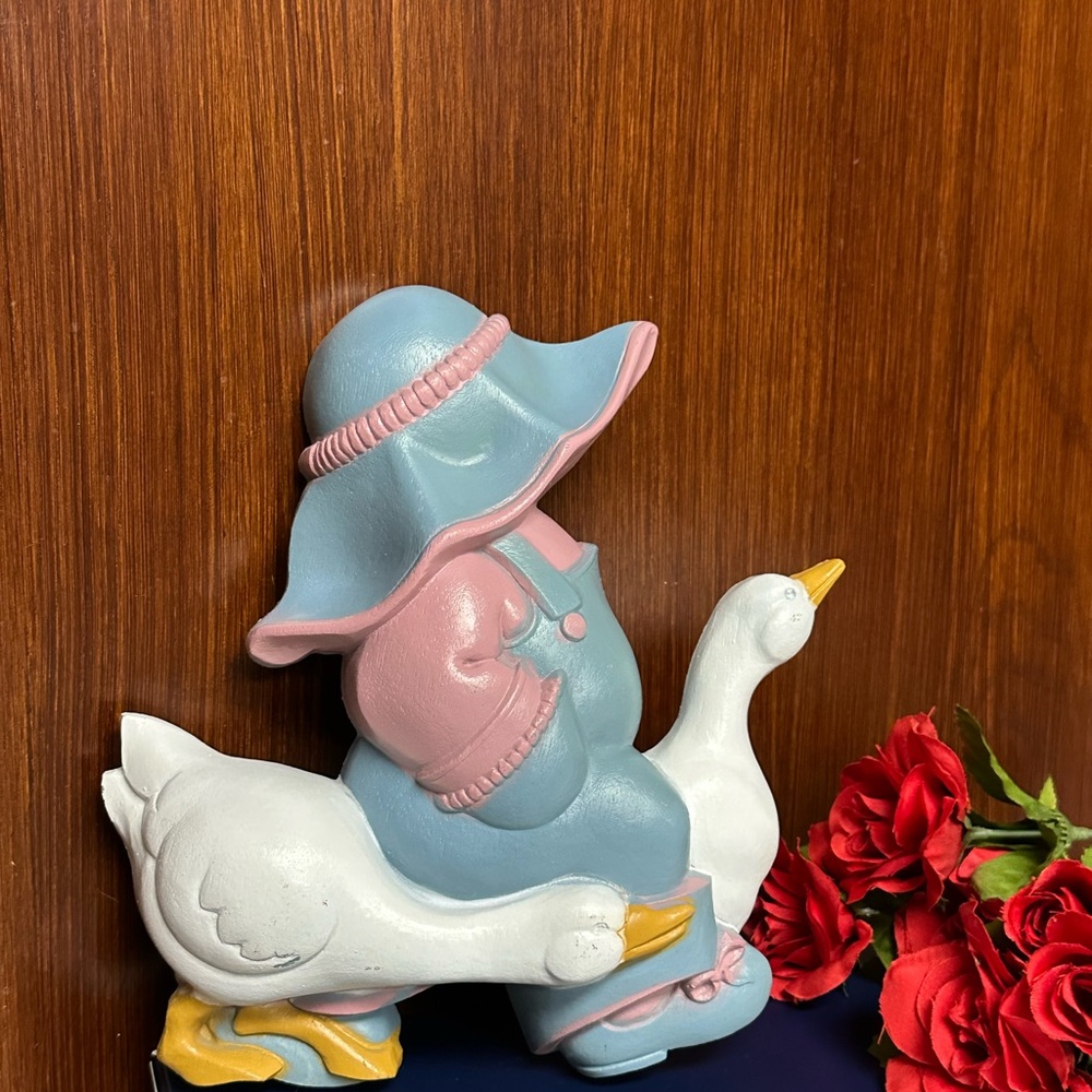 Vintage Home Interiors wall plaque Country child with Ducks - Picture 4 of 10
